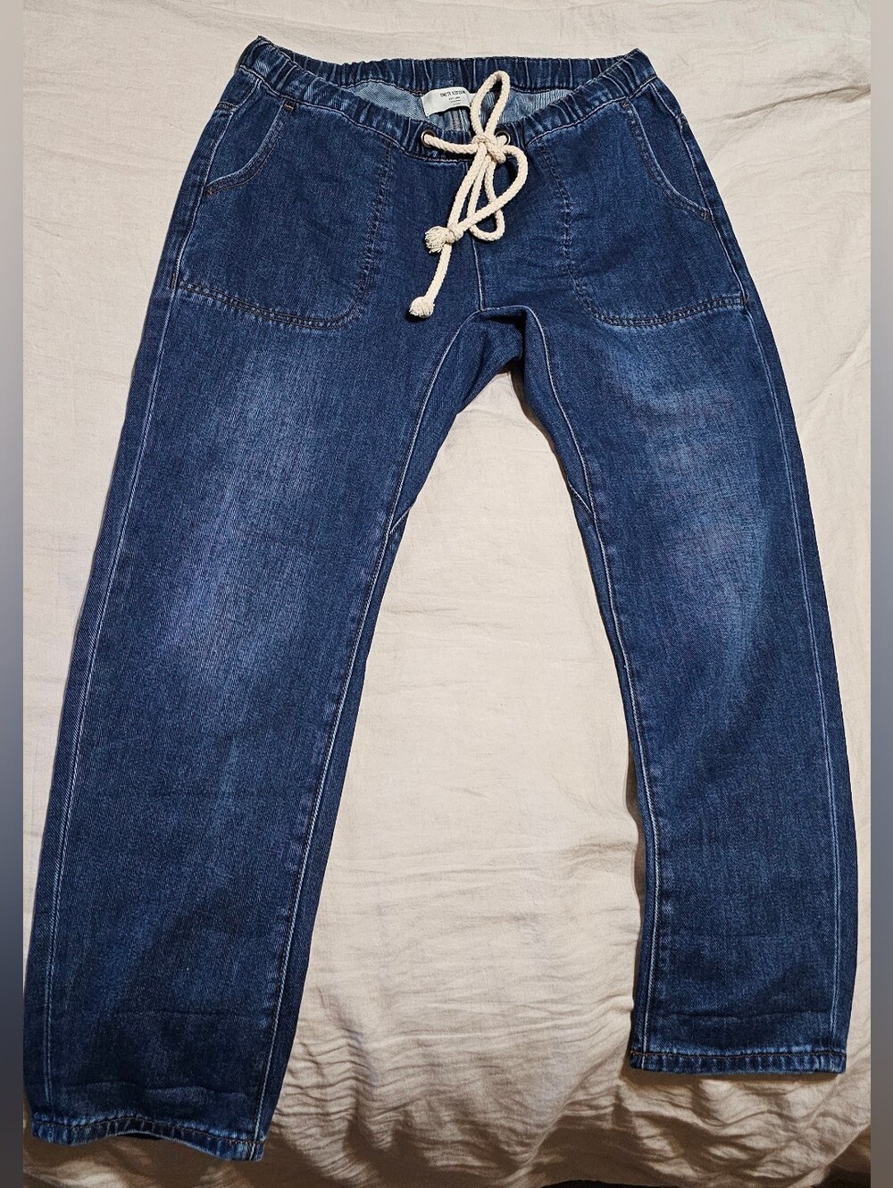 One Teaspoon Woman Small Relaxed Cotton Ankle Drawstring Jeans
